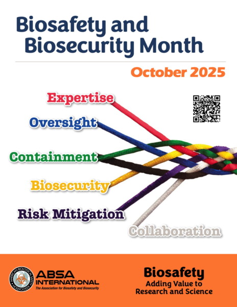 Biosafety & Biosecurity Month flyer