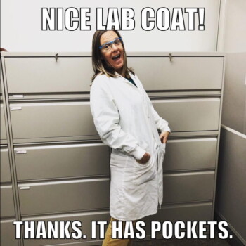 2022 Biosafety Month Outreach Award: Lab coats have pockets, Kerri Kwist, Clemson University